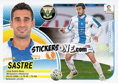 Cromo Sastre (9) - Liga Spagnola 2016-2017 n. 380 - Colecciones ESTE
