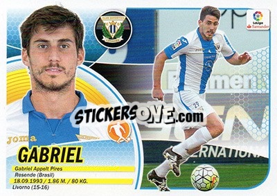 Sticker Gabriel (12) - Liga Spagnola 2016-2017 n. 383 - Colecciones ESTE