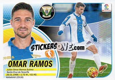 Cromo Omar Ramos (13) - Liga Spagnola 2016-2017 n. 384 - Colecciones ESTE