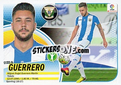 Cromo Guerrero (15) - Liga Spagnola 2016-2017 n. 386 - Colecciones ESTE