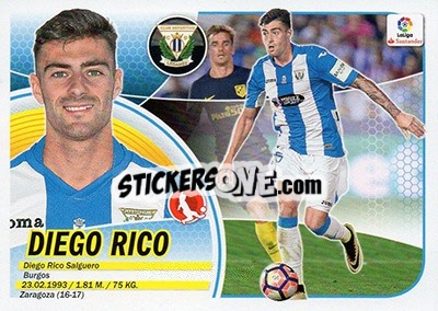 Cromo Diego Rico (6BIS) - Liga Spagnola 2016-2017 n. 388 - Colecciones ESTE