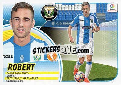 Cromo Robert (13BIS) - Liga Spagnola 2016-2017 n. 389 - Colecciones ESTE