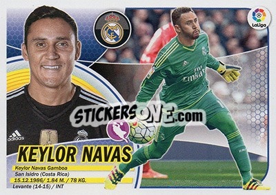 Sticker Keylor Navas (1) - Liga Spagnola 2016-2017 - Colecciones ESTE