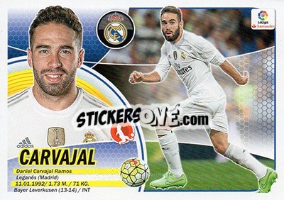 Sticker Carvajal (3A) - Liga Spagnola 2016-2017 n. 403 - Colecciones ESTE
