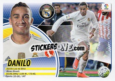 Sticker Danilo (3B) - Liga Spagnola 2016-2017 n. 404 - Colecciones ESTE