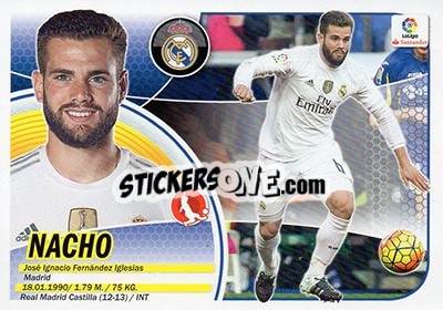 Sticker Nacho Fernández (6B) - Liga Spagnola 2016-2017 n. 408 - Colecciones ESTE