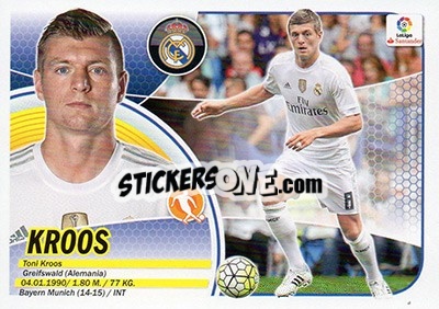 Sticker Kroos (9) - Liga Spagnola 2016-2017 n. 411 - Colecciones ESTE