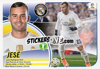 Sticker Jesé (14B) - Liga Spagnola 2016-2017 n. 418 - Colecciones ESTE