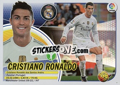 Sticker Cristiano Ronaldo (15) - Liga Spagnola 2016-2017 n. 419 - Colecciones ESTE