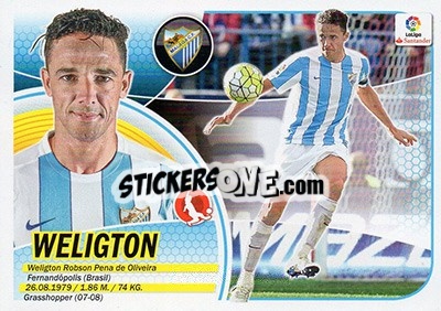 Sticker Weligton (5) - Liga Spagnola 2016-2017 n. 435 - Colecciones ESTE