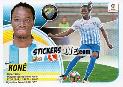 Sticker Bakary Koné (6) - Liga Spagnola 2016-2017 - Colecciones ESTE