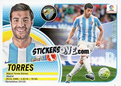 Sticker Miguel Torres (7A) - Liga Spagnola 2016-2017 n. 437 - Colecciones ESTE
