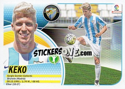 Sticker Keko (13) - Liga Spagnola 2016-2017 n. 445 - Colecciones ESTE