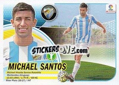 Sticker Michael Santos (16) - Liga Spagnola 2016-2017 n. 448 - Colecciones ESTE