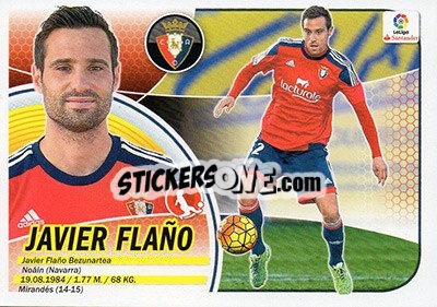 Sticker Javier Flaño (3) - Liga Spagnola 2016-2017 n. 463 - Colecciones ESTE