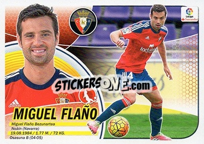 Sticker Miguel Flaño (5) - Liga Spagnola 2016-2017 n. 465 - Colecciones ESTE
