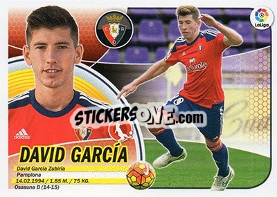 Sticker David García (6) - Liga Spagnola 2016-2017 n. 466 - Colecciones ESTE