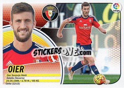 Sticker Oier (8) - Liga Spagnola 2016-2017 n. 468 - Colecciones ESTE