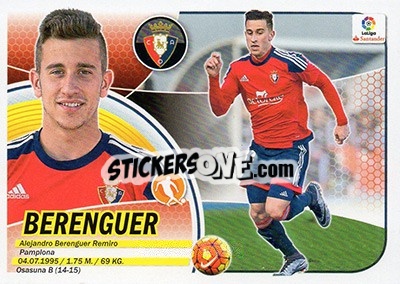Sticker Berenguer (13) - Liga Spagnola 2016-2017 n. 474 - Colecciones ESTE