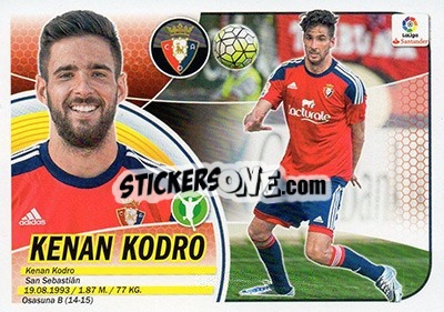 Sticker Kenan Kodro (15A) - Liga Spagnola 2016-2017 n. 476 - Colecciones ESTE