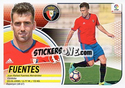 Sticker Fuentes (7 BIS) - Liga Spagnola 2016-2017 n. 479 - Colecciones ESTE