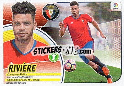 Sticker Rivière (14BIS) - Liga Spagnola 2016-2017 - Colecciones ESTE