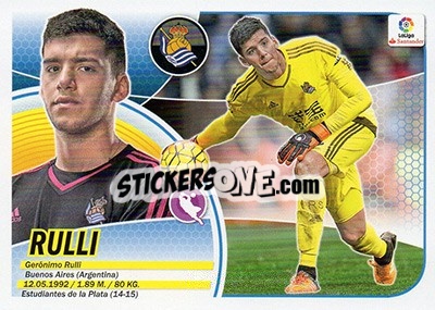 Cromo Rulli (1) - Liga Spagnola 2016-2017 n. 491 - Colecciones ESTE