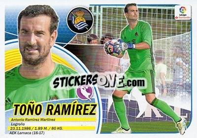 Sticker Toño Ramírez (2) - Liga Spagnola 2016-2017 - Colecciones ESTE
