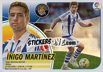 Sticker Íñigo Martínez (5) - Liga Spagnola 2016-2017 n. 496 - Colecciones ESTE