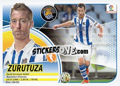 Sticker Zurutuza (11A) - Liga Spagnola 2016-2017 n. 503 - Colecciones ESTE