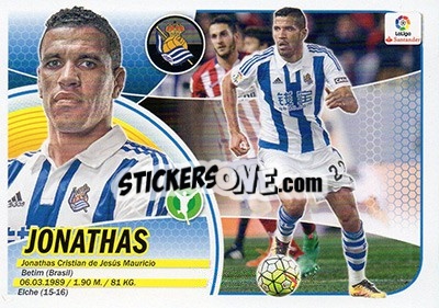 Sticker Jonathas (13B) - Liga Spagnola 2016-2017 n. 507 - Colecciones ESTE