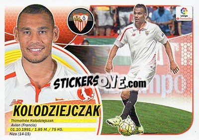 Sticker Kolodziejczak (5) - Liga Spagnola 2016-2017 n. 525 - Colecciones ESTE