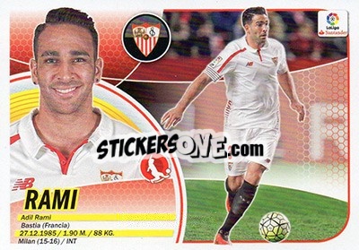 Sticker Adil Rami (6) - Liga Spagnola 2016-2017 n. 526 - Colecciones ESTE