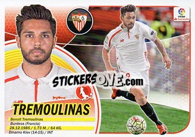Sticker Benoît Tremoulinas (8A) - Liga Spagnola 2016-2017 - Colecciones ESTE