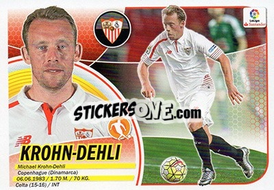 Sticker Krohn-Dehli (10A) - Liga Spagnola 2016-2017 - Colecciones ESTE