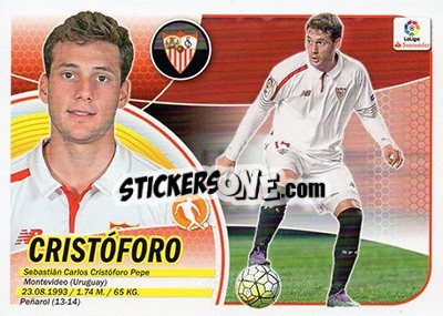 Sticker Cristóforo (10B) - Liga Spagnola 2016-2017 n. 532 - Colecciones ESTE