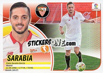 Sticker Sarabia (11) - Liga Spagnola 2016-2017 n. 533 - Colecciones ESTE