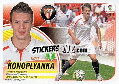 Sticker Konoplyanka (14A) - Liga Spagnola 2016-2017 n. 536 - Colecciones ESTE