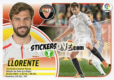 Sticker Fernando Llorente (15) - Liga Spagnola 2016-2017 - Colecciones ESTE