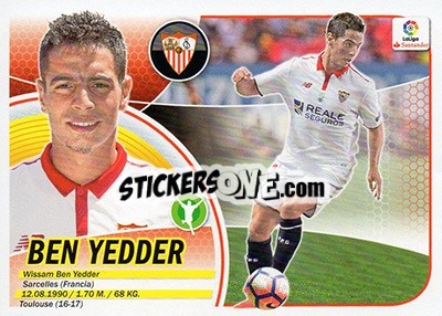 Sticker Ben Yedder (16 BIS) - Liga Spagnola 2016-2017 n. 542 - Colecciones ESTE
