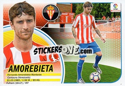 Sticker Amorebieta (6) - Liga Spagnola 2016-2017 n. 556 - Colecciones ESTE