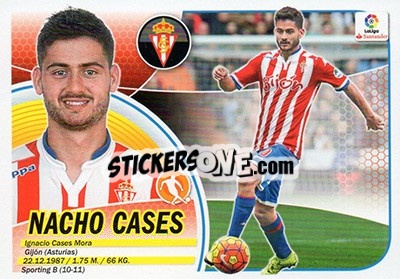Figurina Nacho Cases (10) - Liga Spagnola 2016-2017 - Colecciones ESTE
