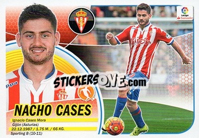 Sticker Nacho Cases (10) - Liga Spagnola 2016-2017 n. 561 - Colecciones ESTE