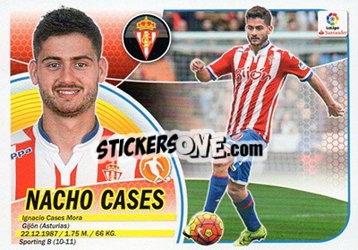 Cromo Nacho Cases (10) - Liga Spagnola 2016-2017 - Colecciones ESTE