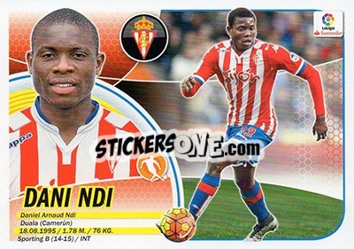 Sticker Dani Ndi (13A) - Liga Spagnola 2016-2017 n. 565 - Colecciones ESTE