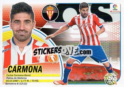 Sticker Carmona (13B) - Liga Spagnola 2016-2017 n. 566 - Colecciones ESTE