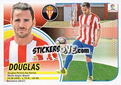 Figurina Douglas (3BIS) - Liga Spagnola 2016-2017 - Colecciones ESTE