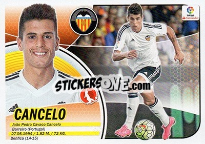 Sticker Cancelo (3) - Liga Spagnola 2016-2017 n. 583 - Colecciones ESTE