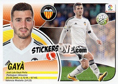 Sticker Gayà (7) - Liga Spagnola 2016-2017 n. 587 - Colecciones ESTE