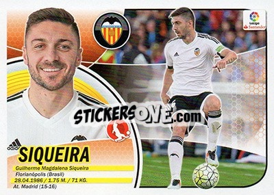 Cromo Siqueira (8) - Liga Spagnola 2016-2017 n. 588 - Colecciones ESTE